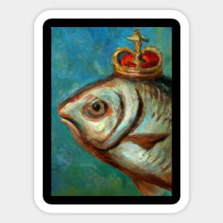 Fish with a Crown Sticker